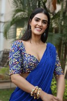 Kavya Thapar Blue Saree Photos